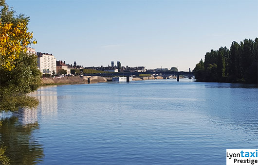 Saone river in Chalon